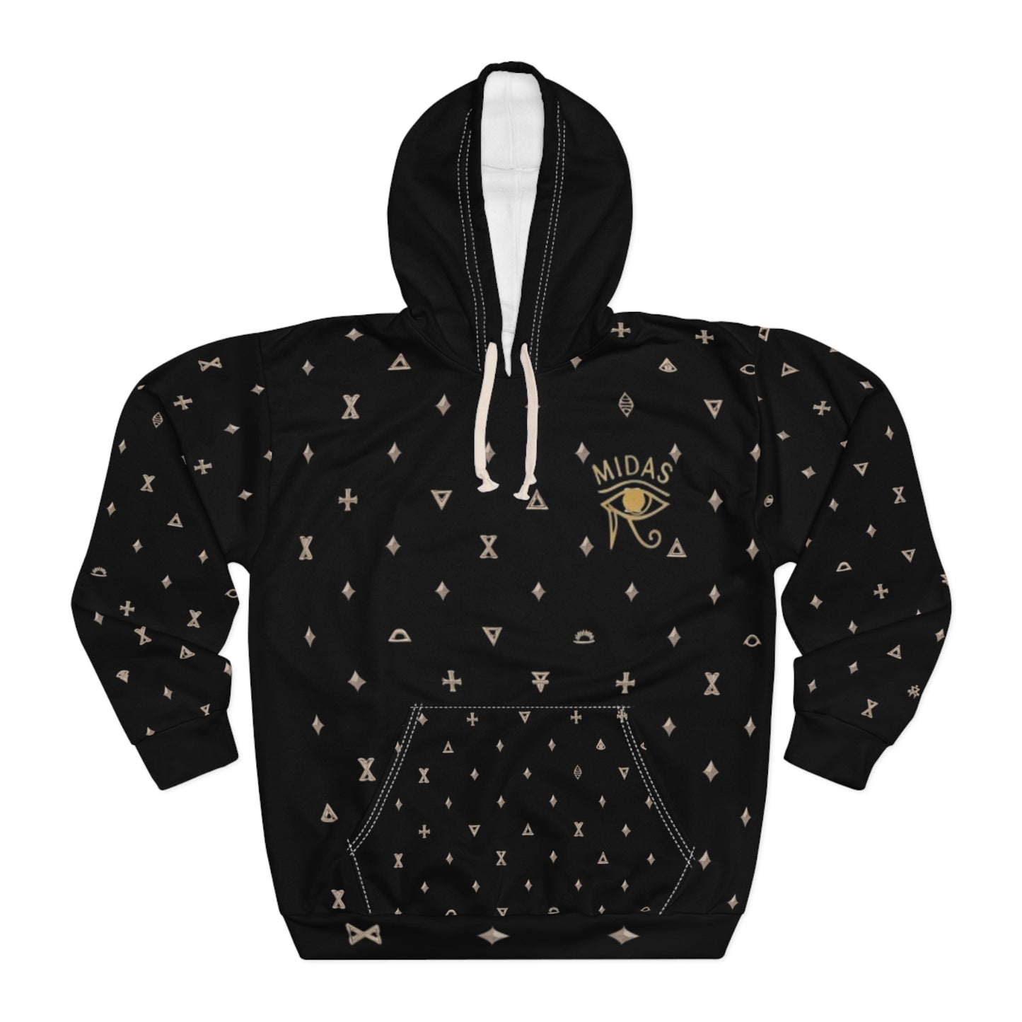 Stylish Pullover Hoodie with Abstract Pattern