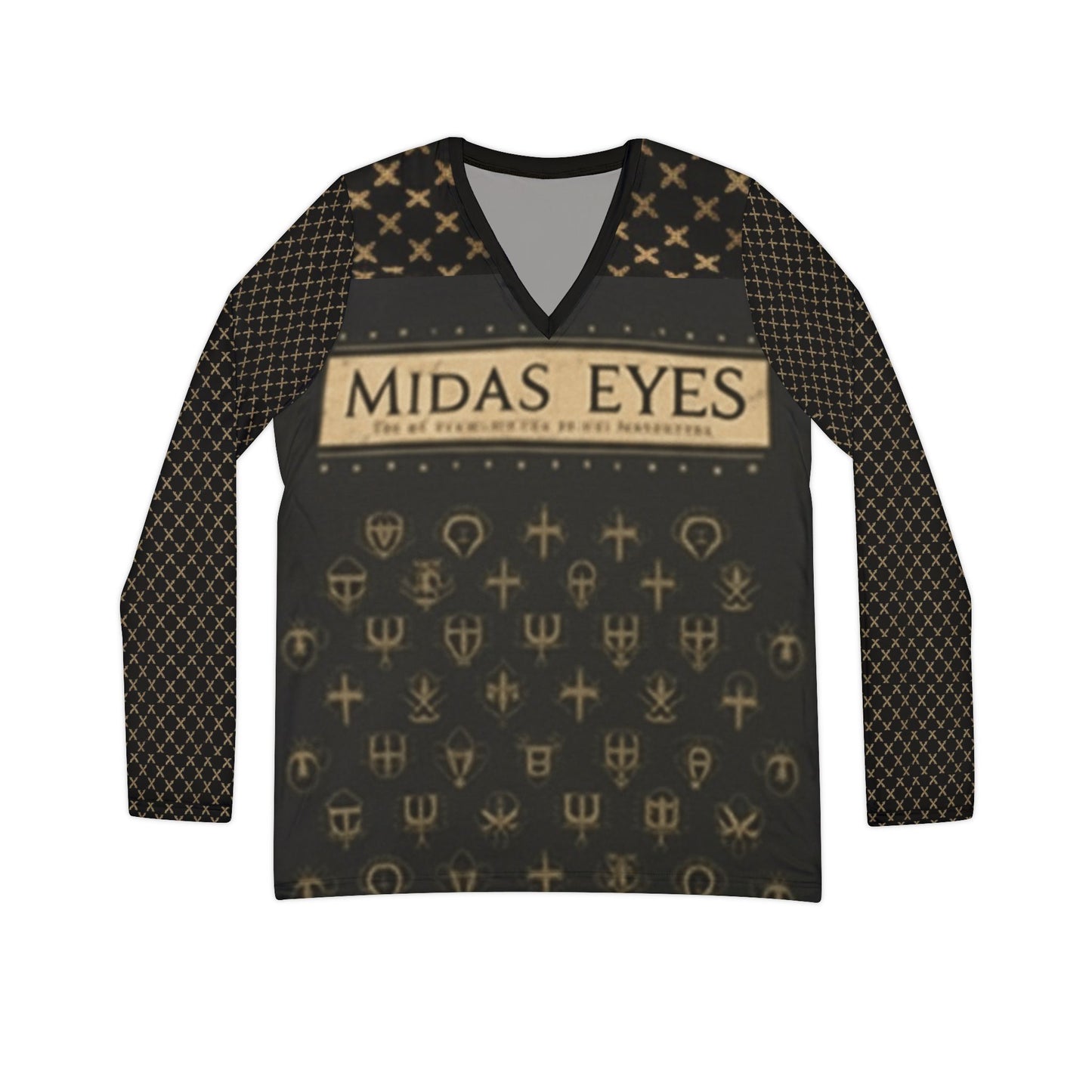 Midas Eyes Long Sleeve Shirt, Unique Graphic Tee, Edgy Women's Top, Fall Fashion, Casual Wear, Gifts for Her, Bohemian Style