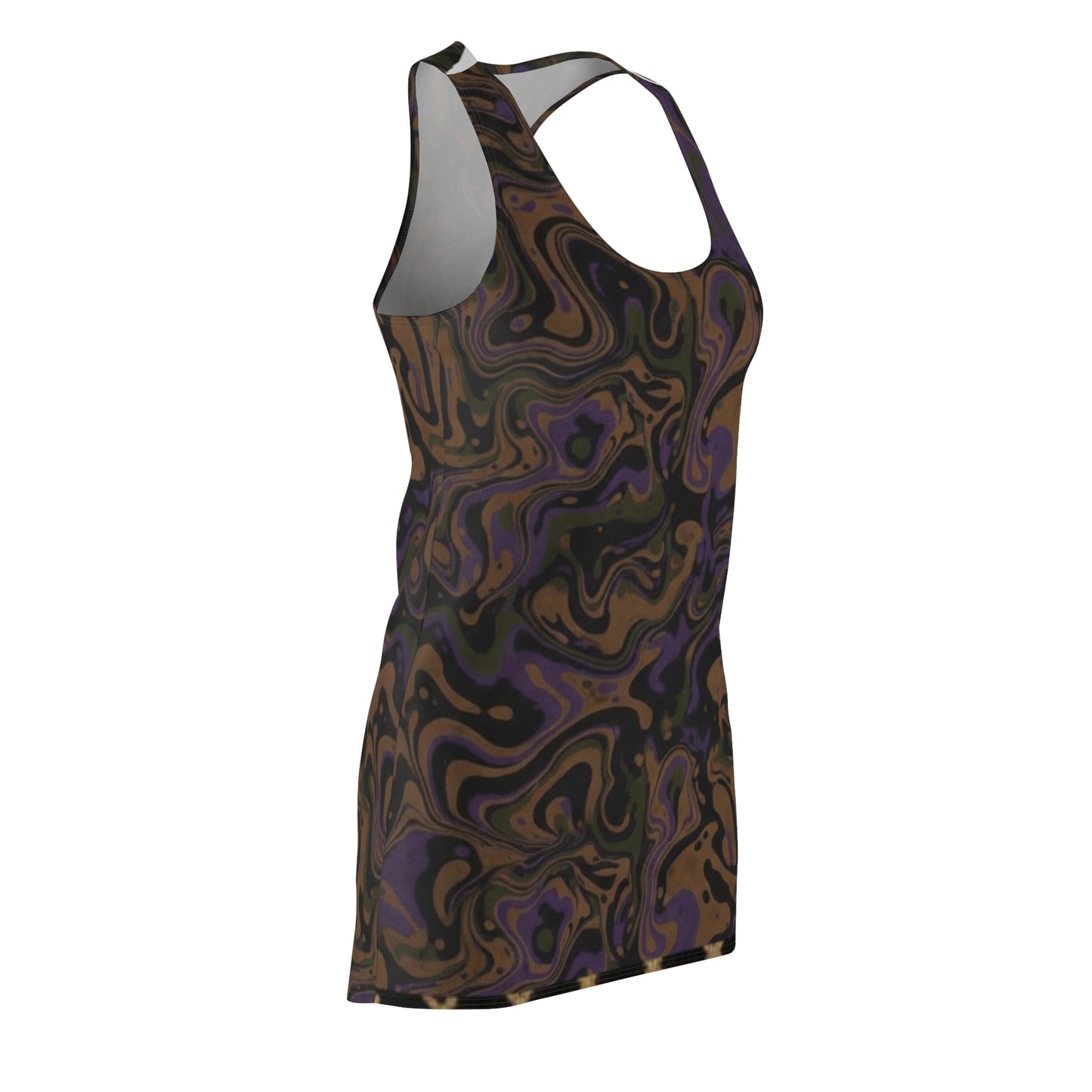 Abstract Swirl Racerback Dress - Chic Summer Style, Casual Wear, Party Dress, Boho Dress, Resort Wear