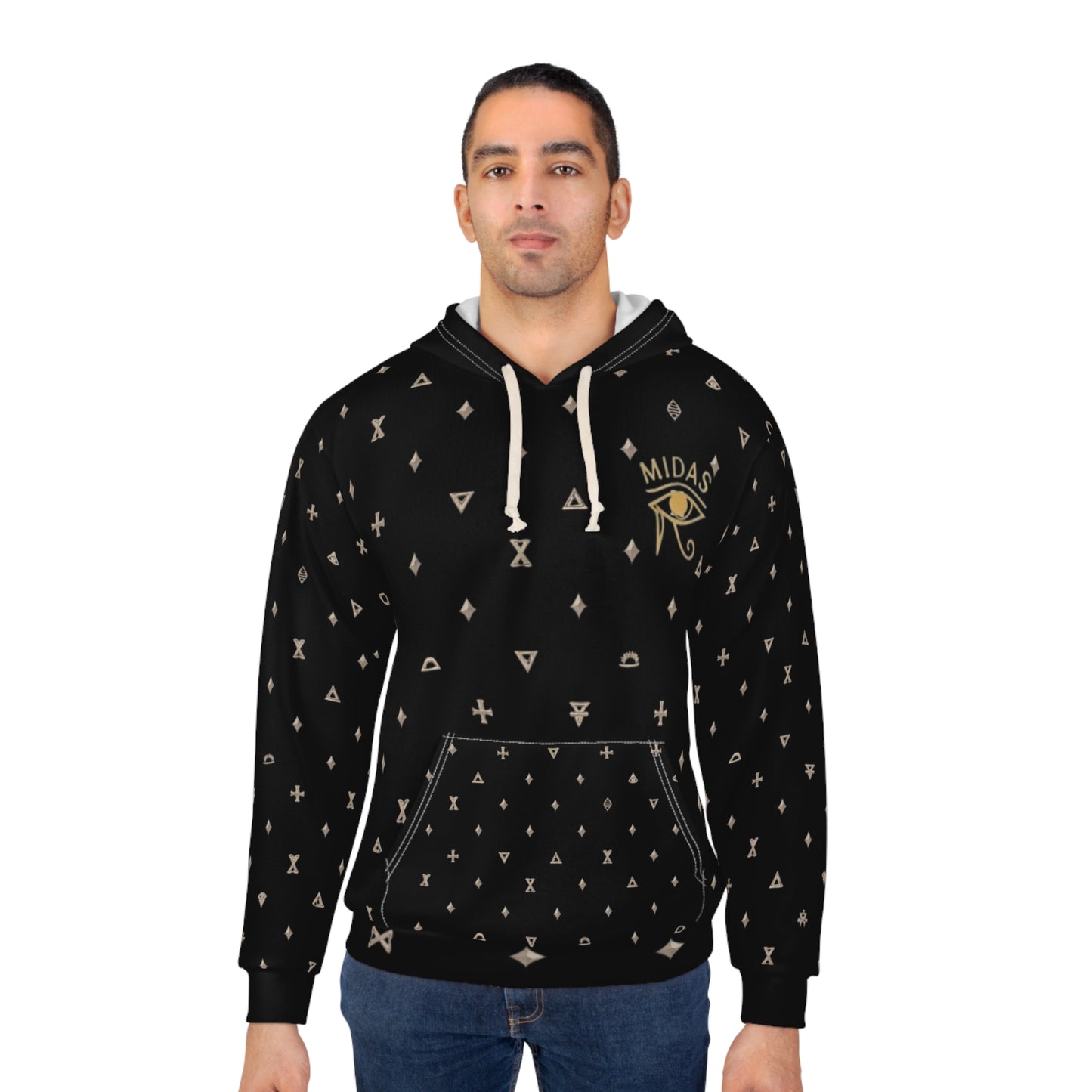 Stylish Pullover Hoodie with Abstract Pattern