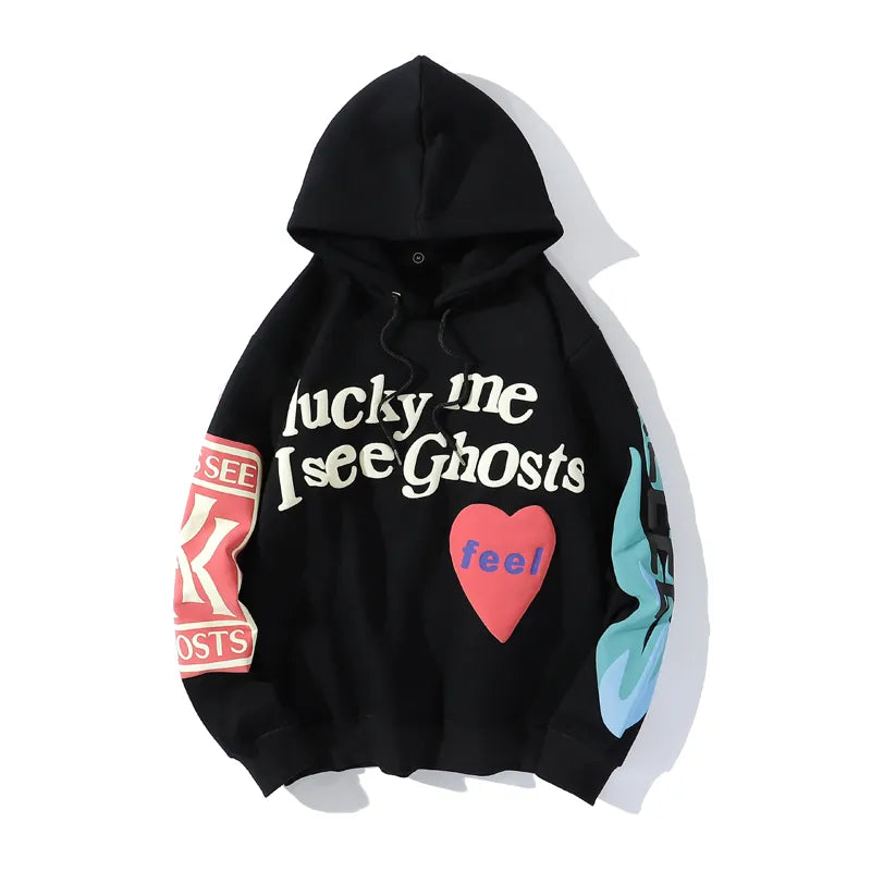 Y2k Graffiti Letter fleece Pullover Baggy Hooded Hoodies Oversized Hoodyd