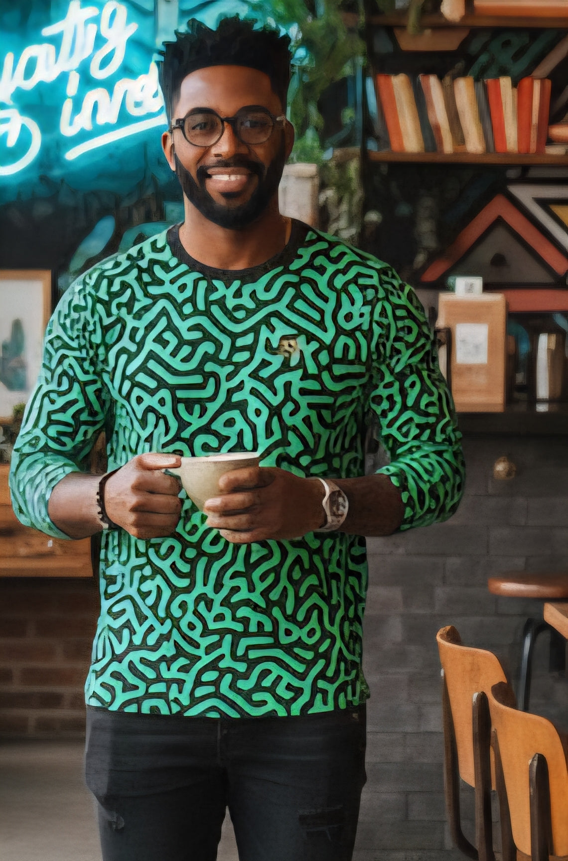 Eccentric Men's Long Sleeve Shirt