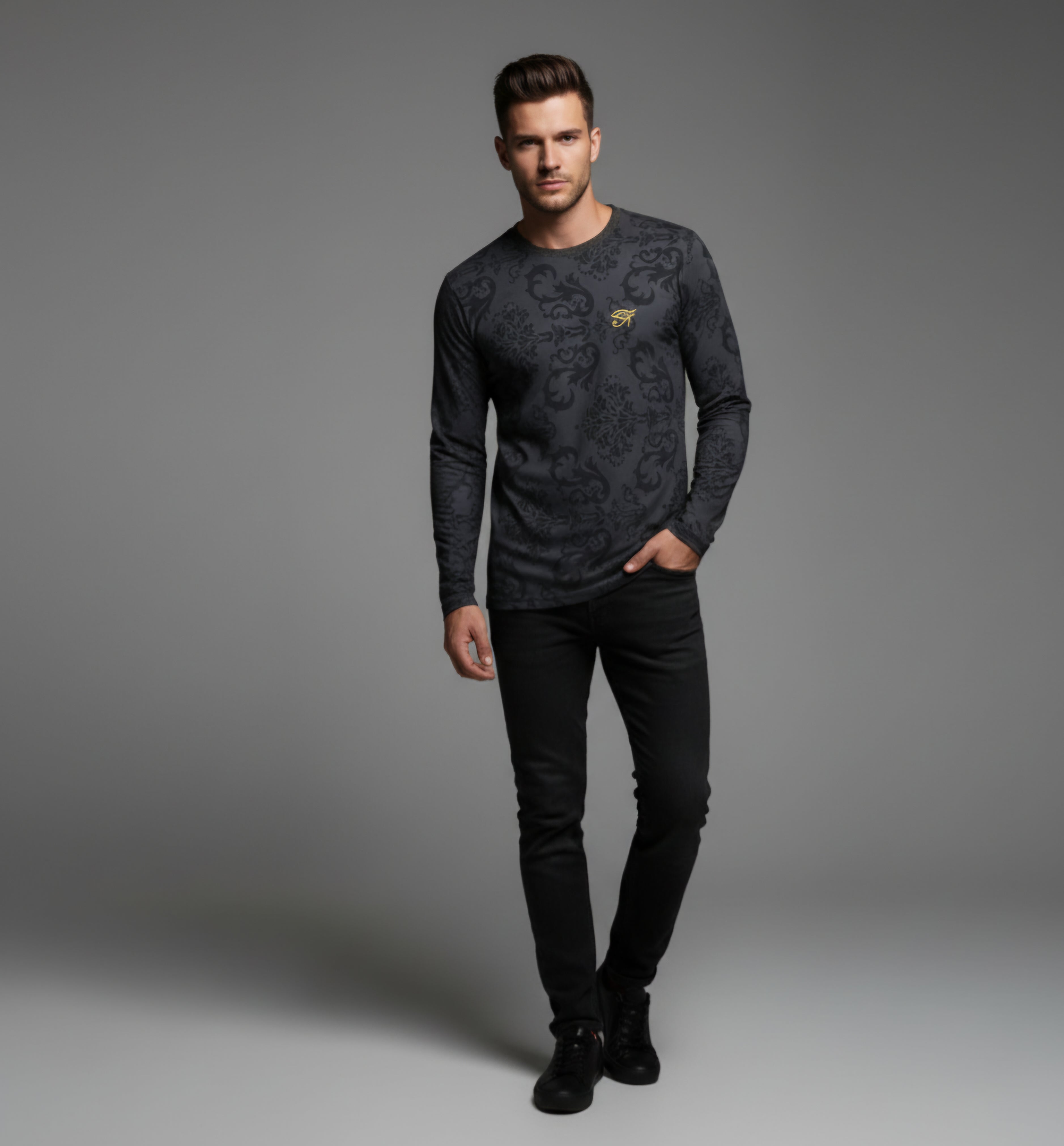 Midas Eyes Long Sleeve Slim-Fit Shirt