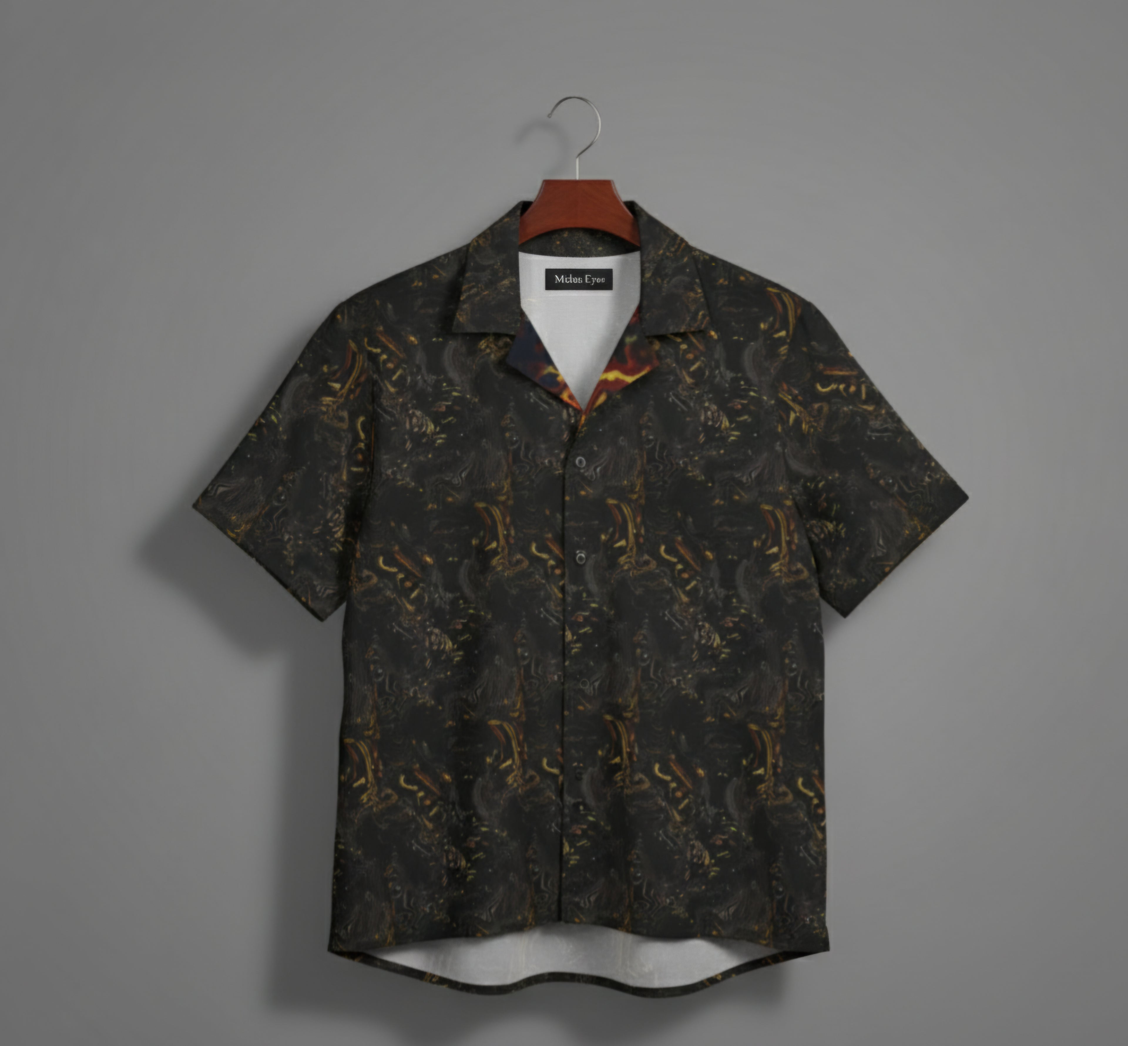 Dark Floral 'Burning coals' Button up shirt