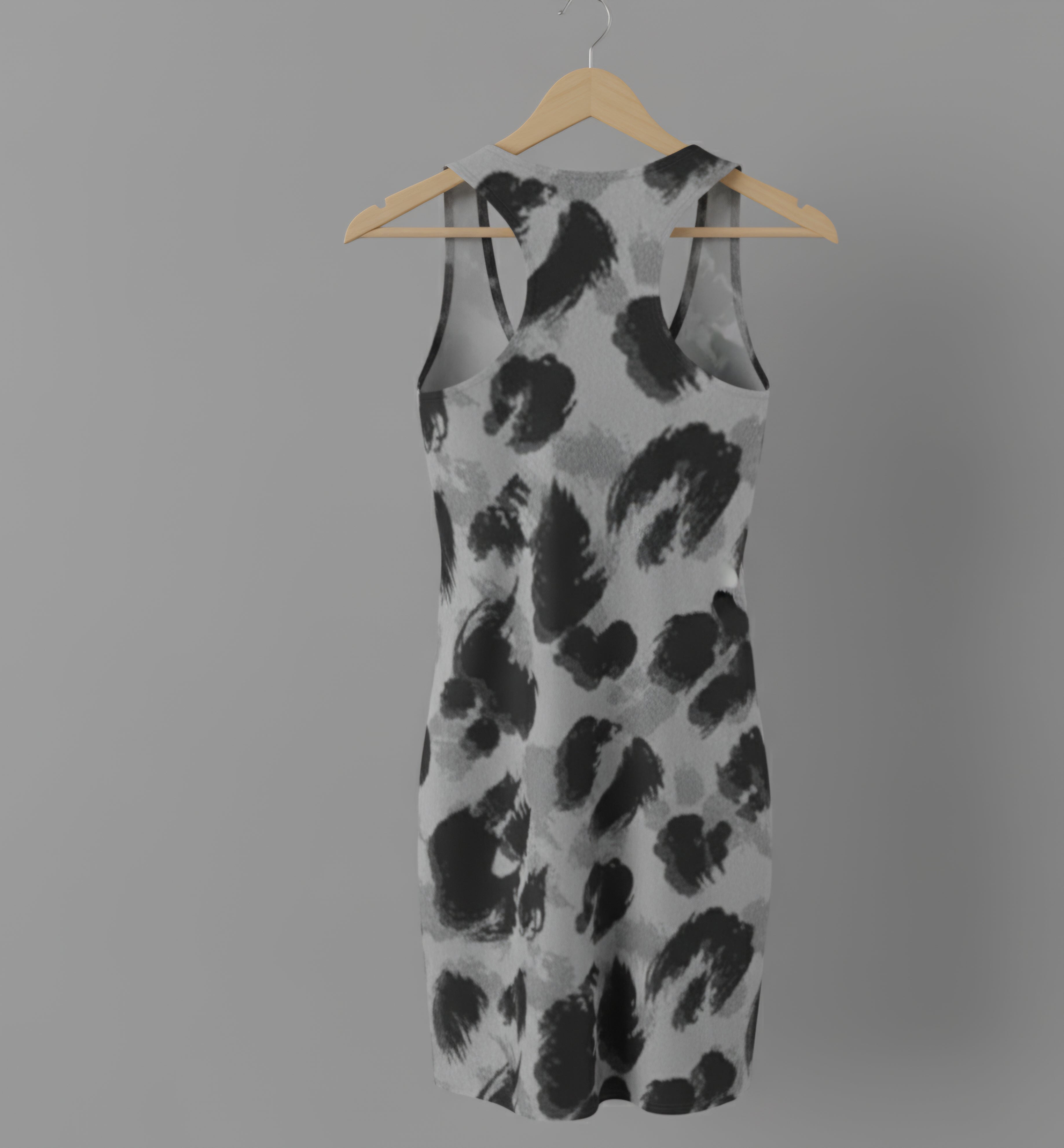 Midas Eyes Abstract Leopard Print Slim Fit Dress
