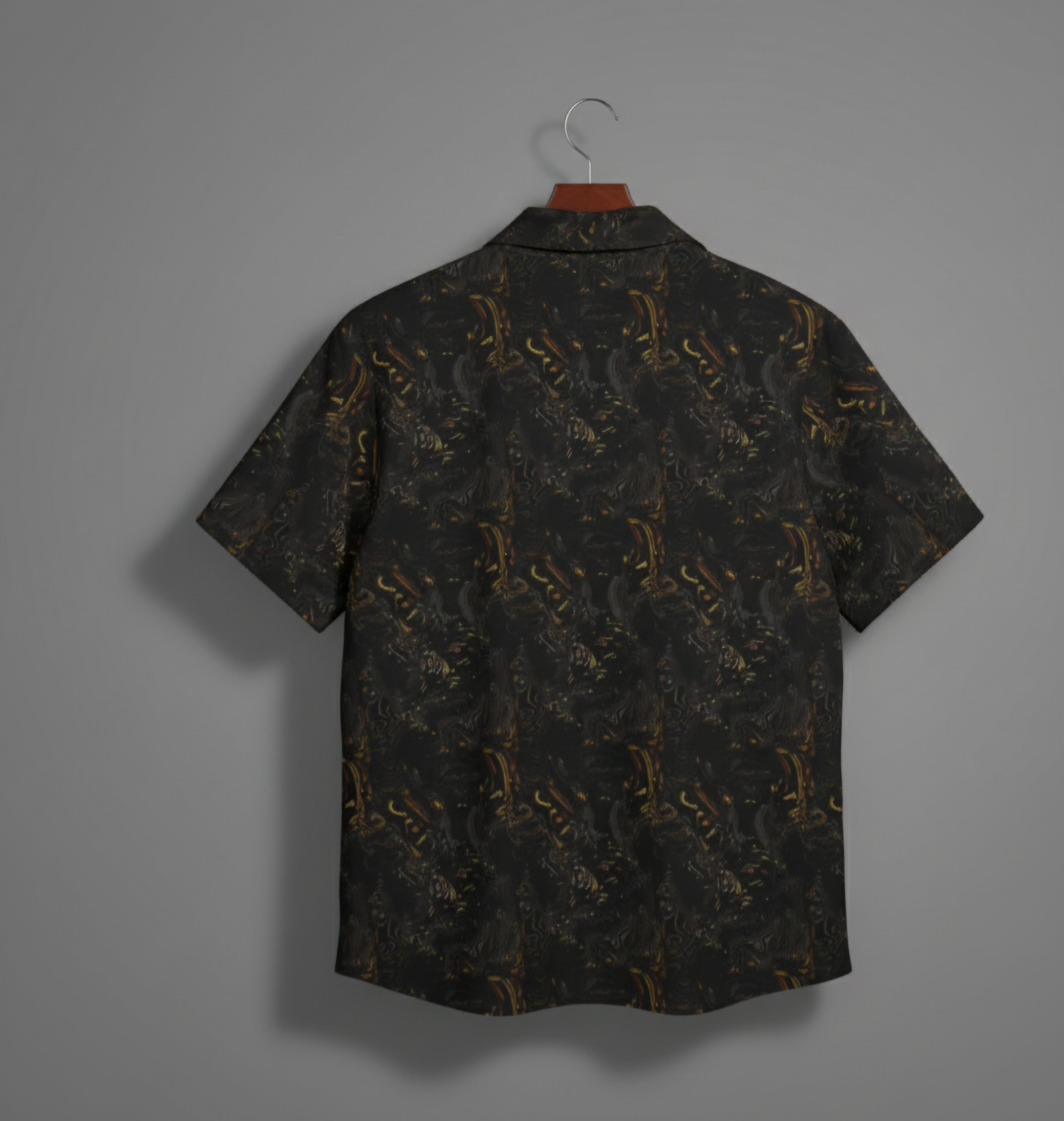 Dark Floral 'Burning coals' Button up shirt