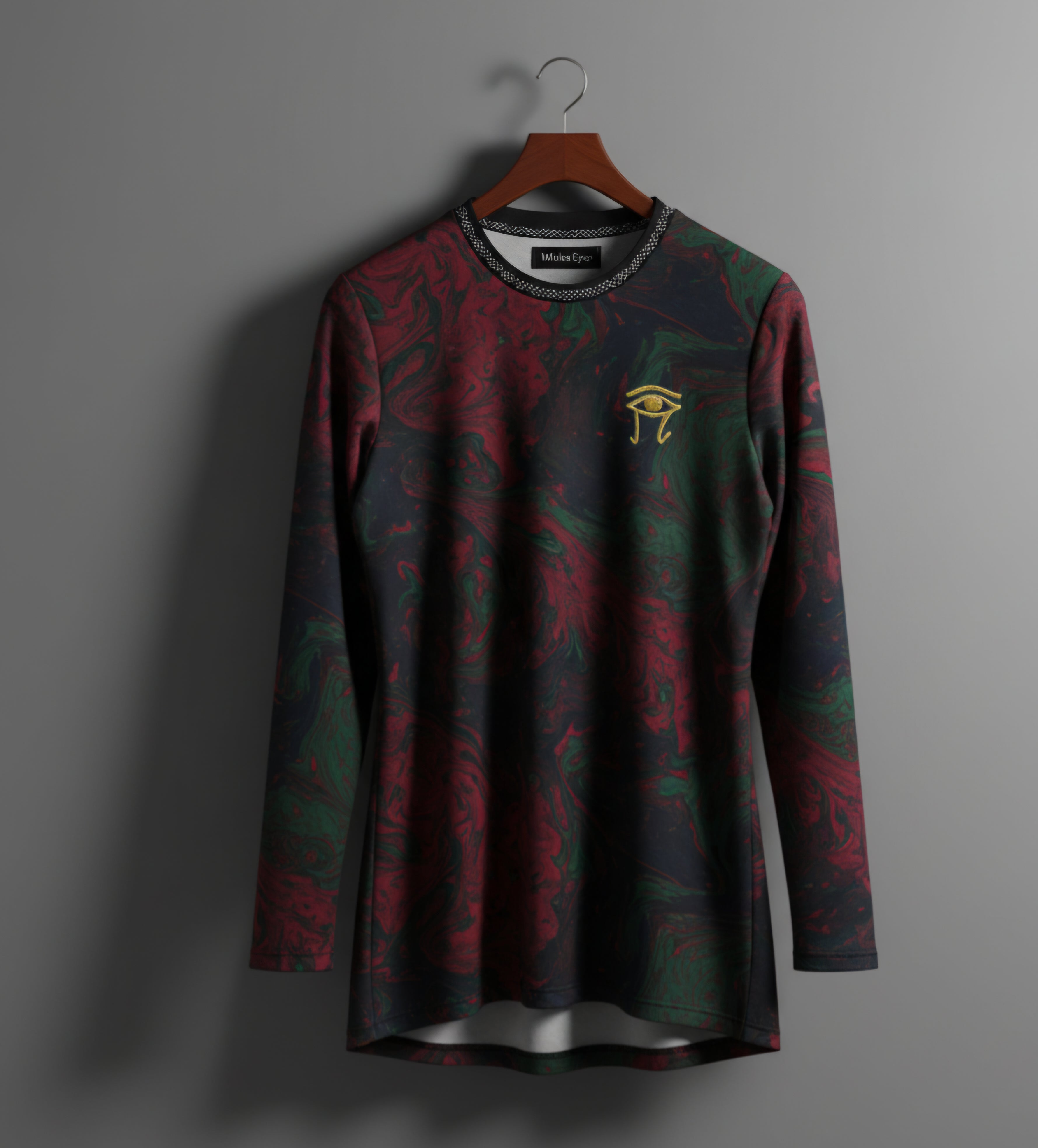 Mens athletic long sleeve 'Bleeding Rose'