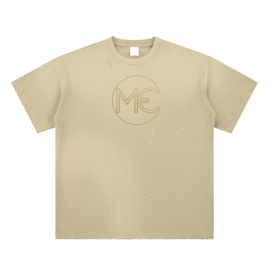 Hand-Frayed Sunfade Paint Splatter T-Shirt
