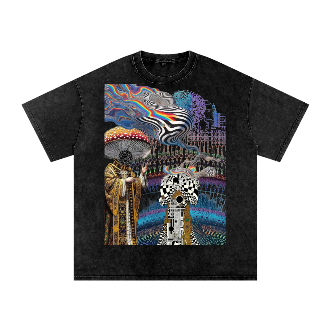 Snow Washed Oversized Cotton T-Shirt