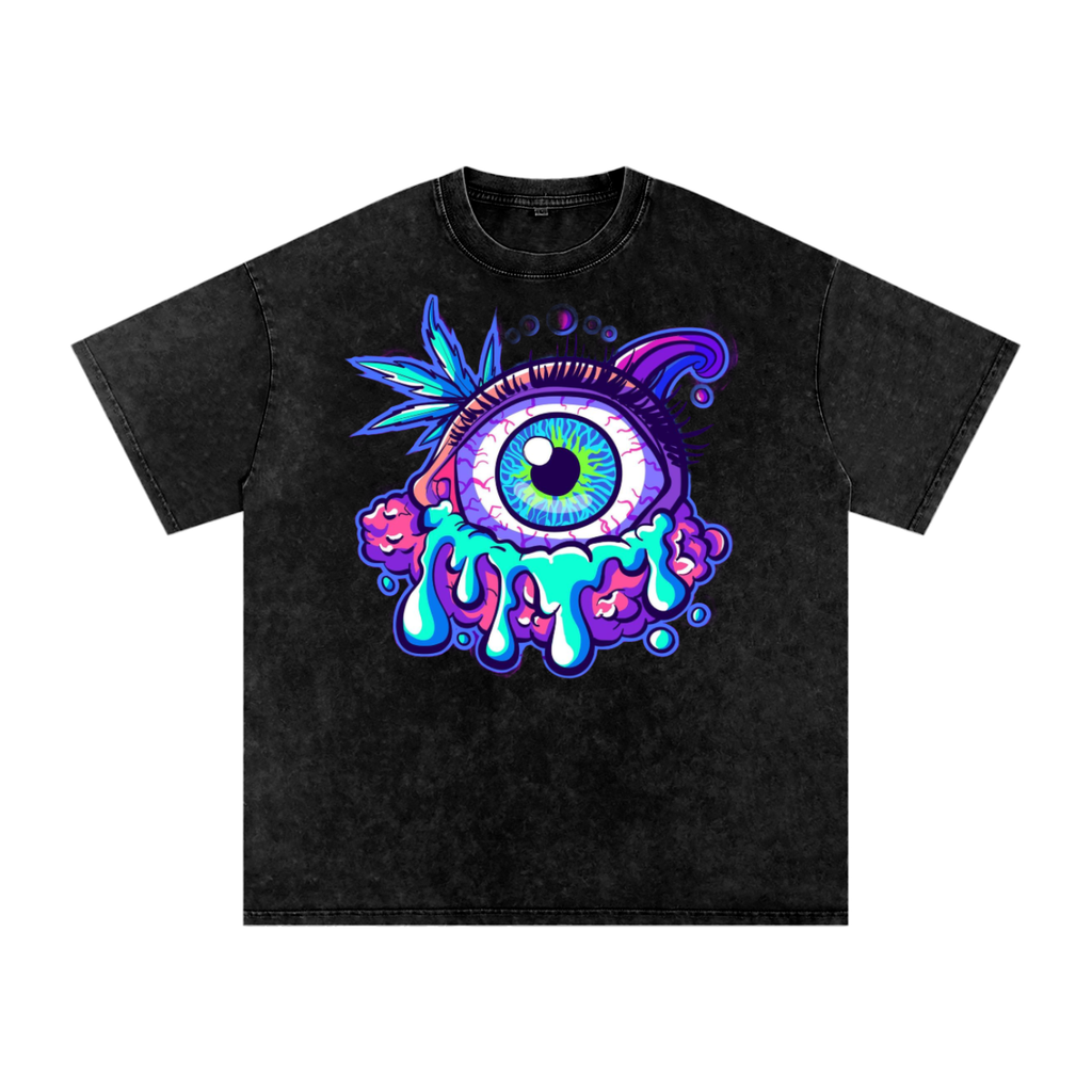 Snow Washed Oversized Cotton T-Shirt