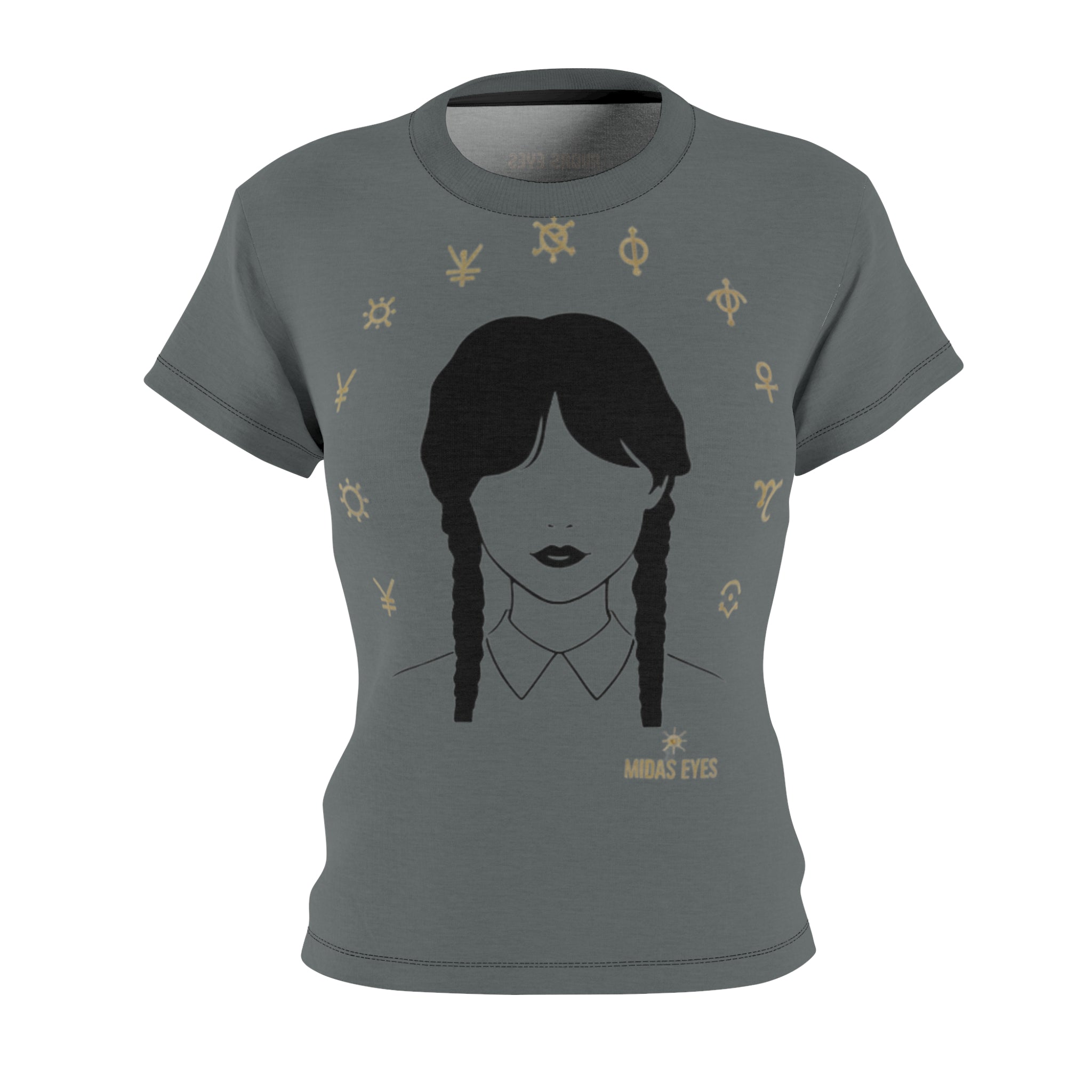 Mystical Women’s Cut & Sew Tee, Alternative Fashion Tee, Astrology Graphic Shirt, Unique Gifts for Her, Casual Wear, Witchy Apparel