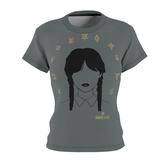 Mystical Women’s Cut & Sew Tee, Alternative Fashion Tee, Astrology Graphic Shirt, Unique Gifts for Her, Casual Wear, Witchy Apparel