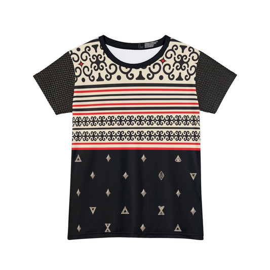 Trendy Women's Short Sleeve Shirt with Abstract Patterns, Fashion Top, Summer Wear, Casual Chic, Boho Style, Gift for Her
