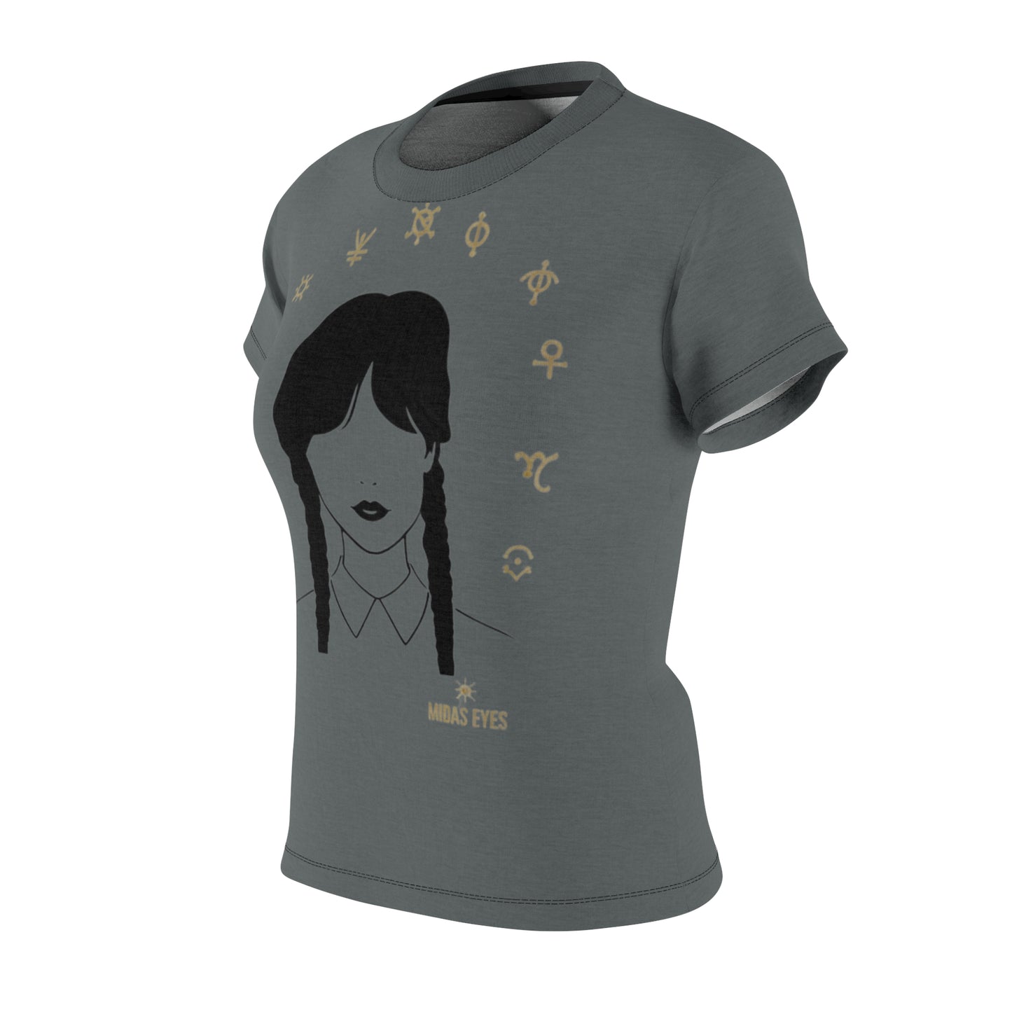 Mystical Women’s Cut & Sew Tee, Alternative Fashion Tee, Astrology Graphic Shirt, Unique Gifts for Her, Casual Wear, Witchy Apparel