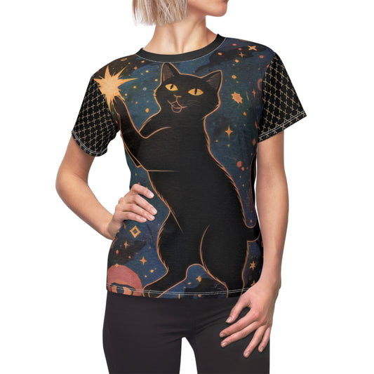 Copy of Pink Floral Skeleton Tee - Unique Graphic Shirt for Halloween, Day of the Dead, or Everyday Style, Women's Casual T-Shirt, Gift Idea, AOP