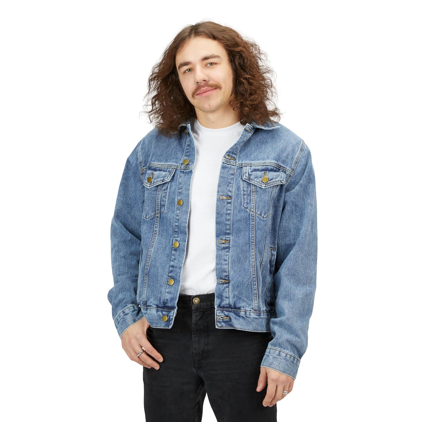 Copy of Stylish Men's Denim Jacket with Unique Back Design, Casual Outerwear, Trendy Gift for Him, Perfect for Spring and Fall