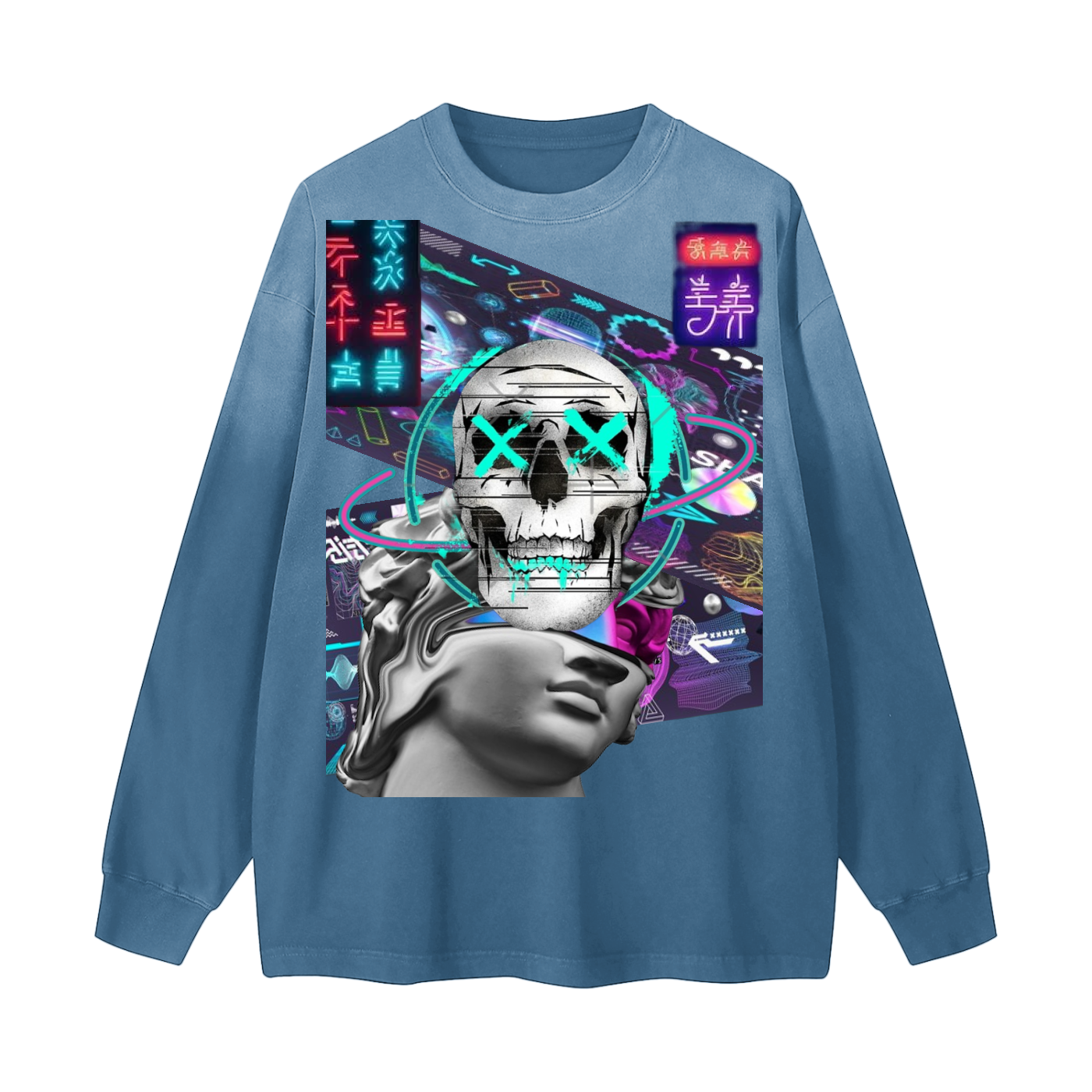 Gradient Washed Long Sleeve T-Shirt