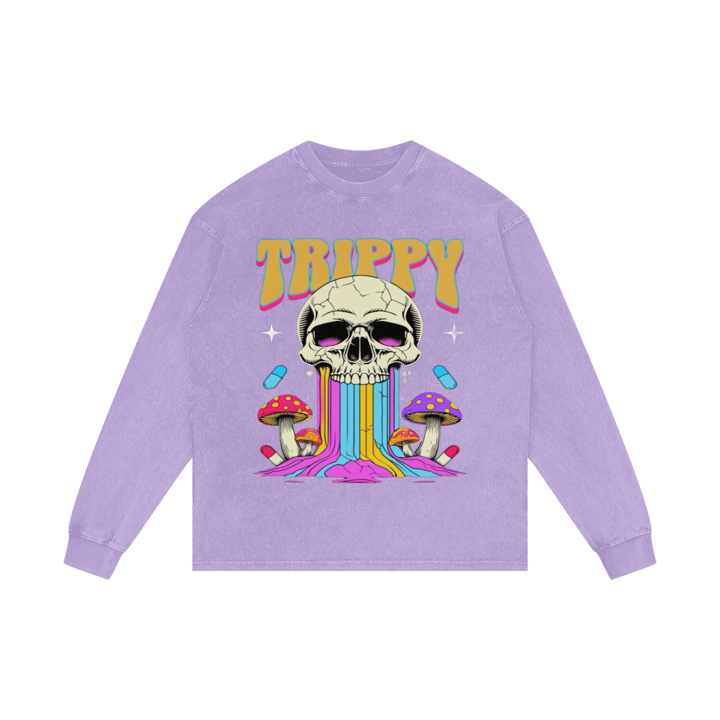 Acid Wash Oversize Long Sleeve T-Shirt