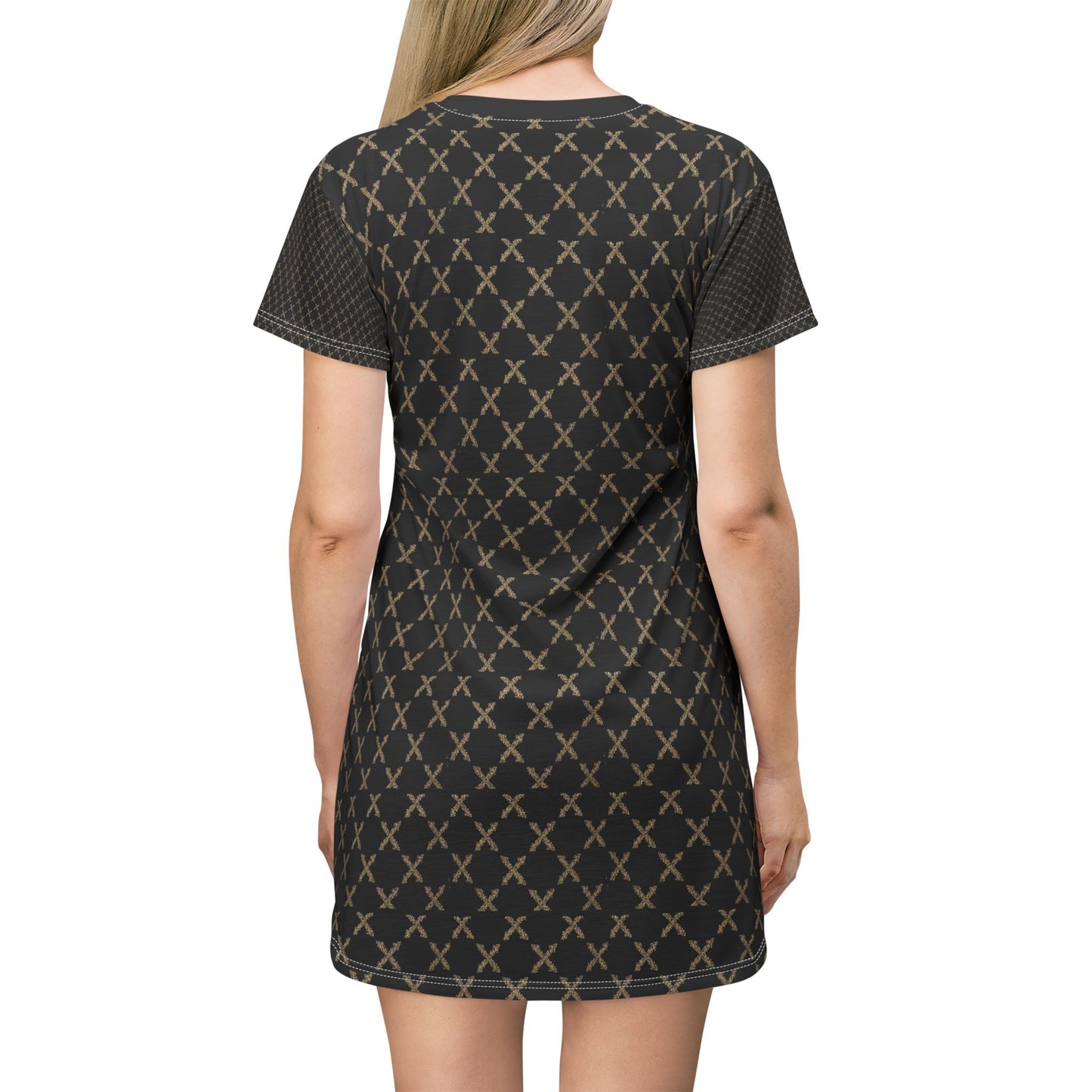 Camo Pattern T-Shirt Dress - Casual, Outdoor, Comfortable, Summer, Everyday Wear