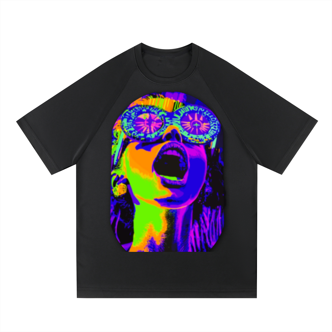 Raglan Sleeve Mesh T-Shirt
