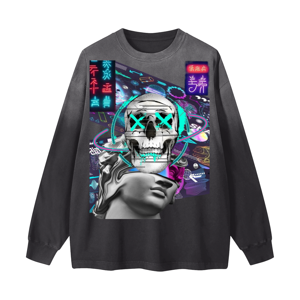 Gradient Washed Long Sleeve T-Shirt