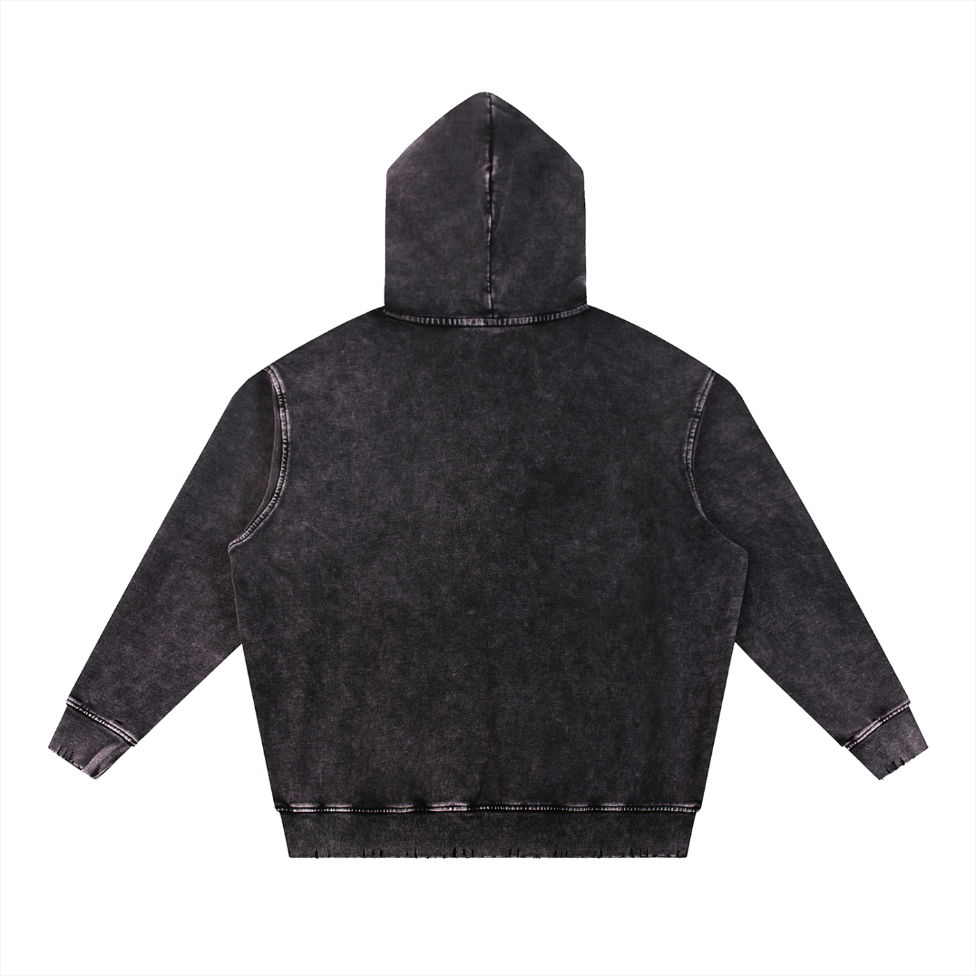 Midas Eyes Snow Wash Hand-Frayed Heavyweight  Hoodie