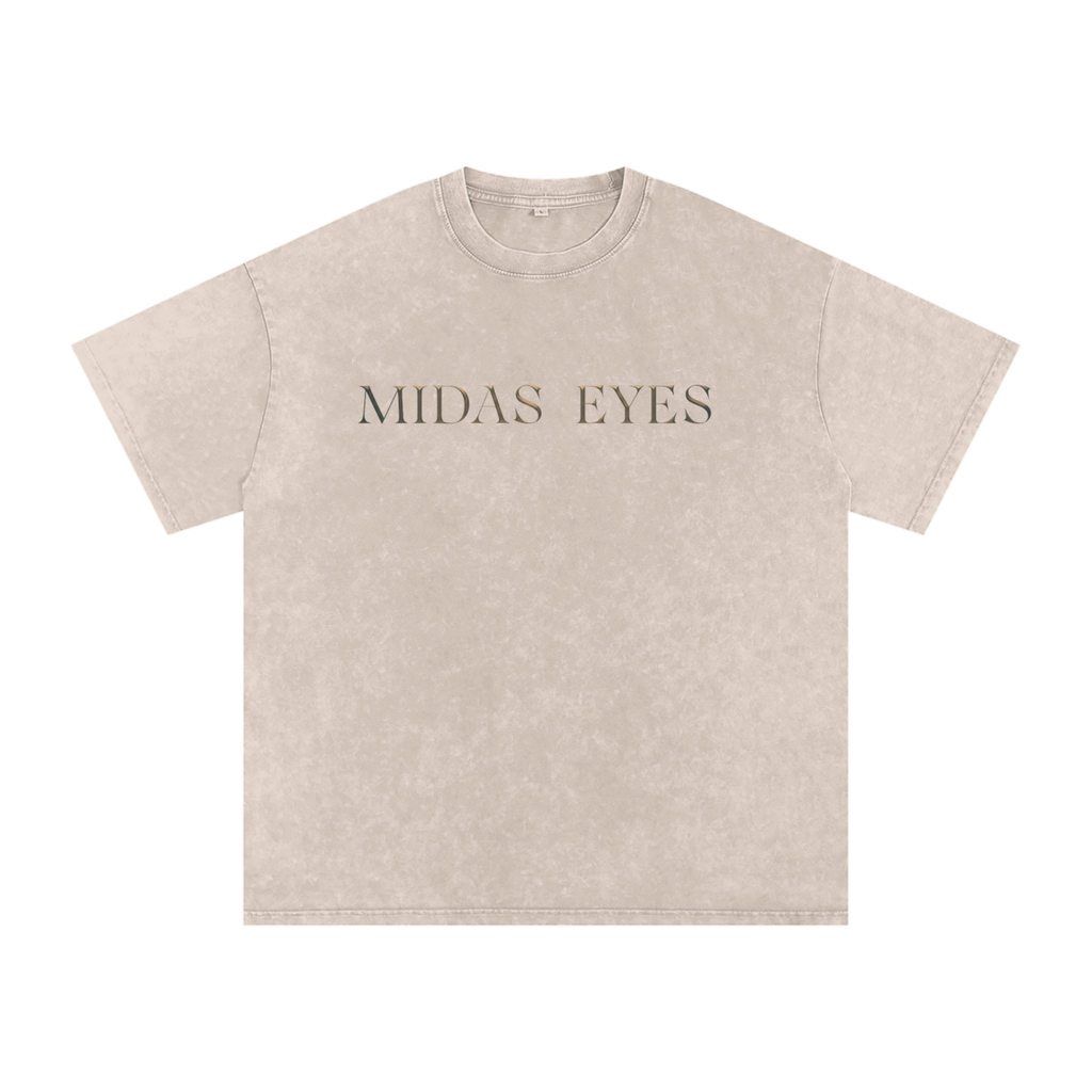 Midas Eyes Snow Washed Oversized Cotton T-Shirt