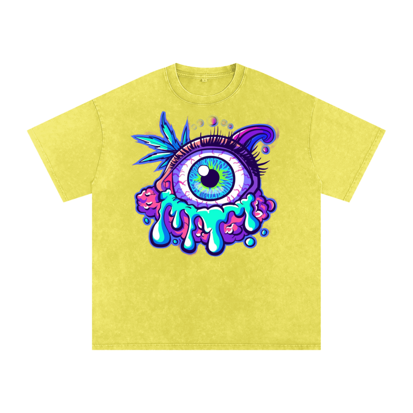 Snow Washed Oversized Cotton T-Shirt