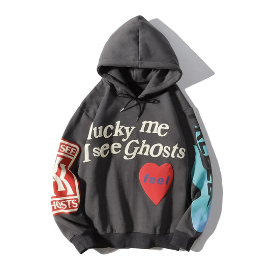Y2k Graffiti Letter fleece Pullover Baggy Hooded Hoodies Oversized Hoodyd