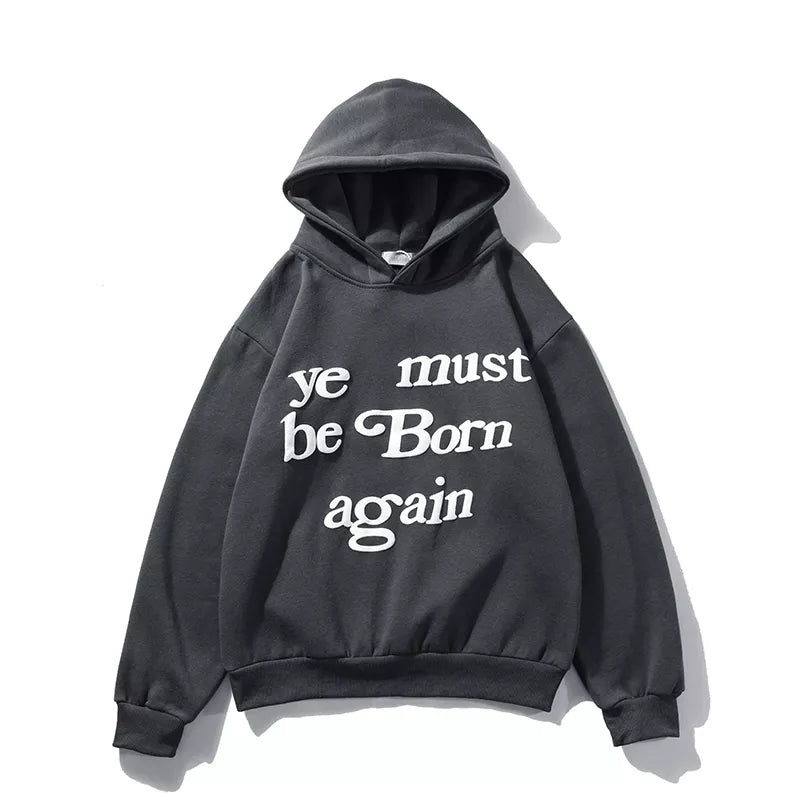 Y2k Graffiti Letter fleece Pullover Baggy Hooded Hoodies Oversized Hoodyd