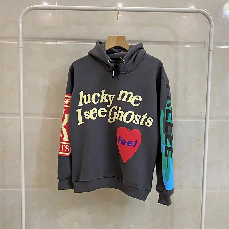 Y2k Graffiti Letter fleece Pullover Baggy Hooded Hoodies Oversized Hoodyd