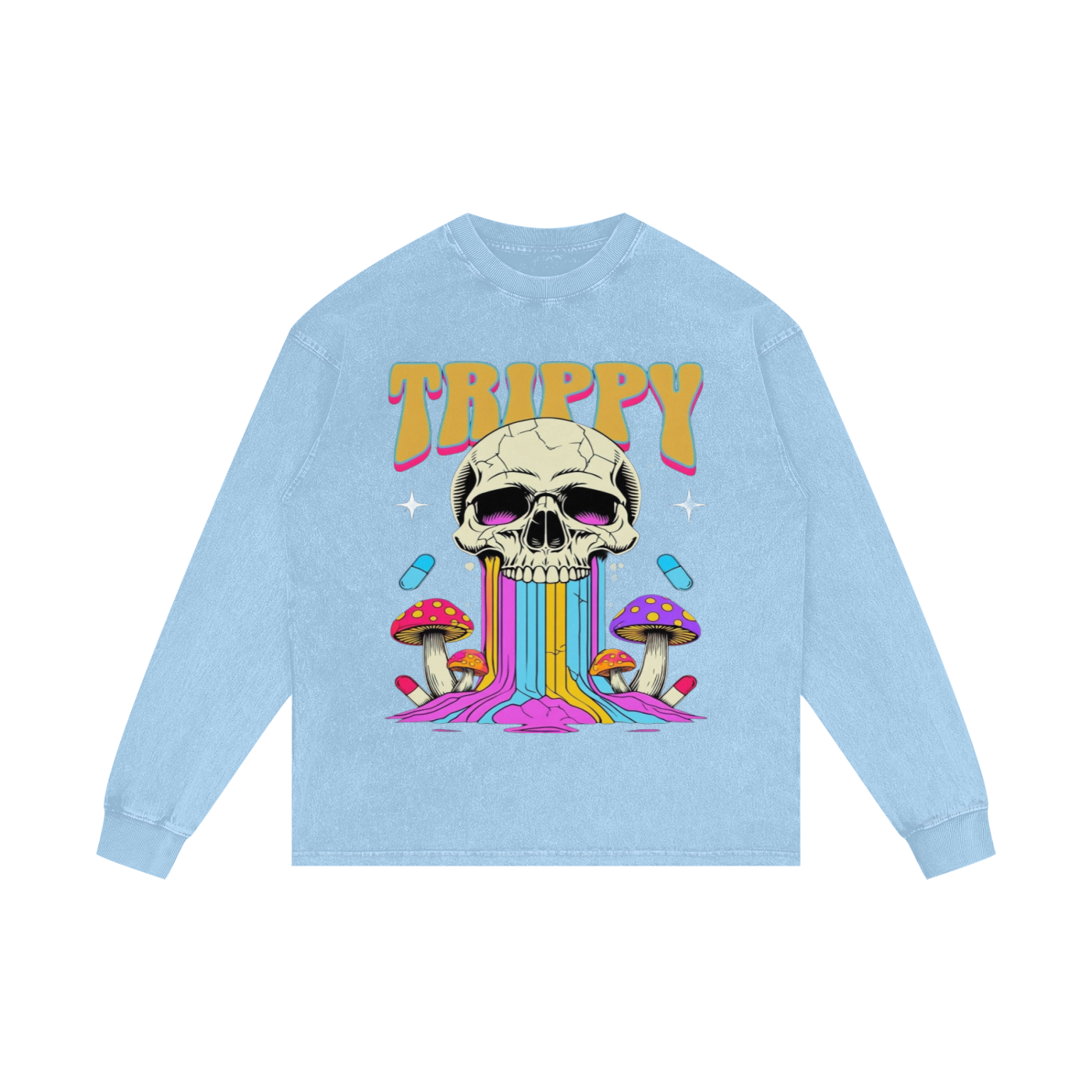 Acid Wash Oversize Long Sleeve T-Shirt