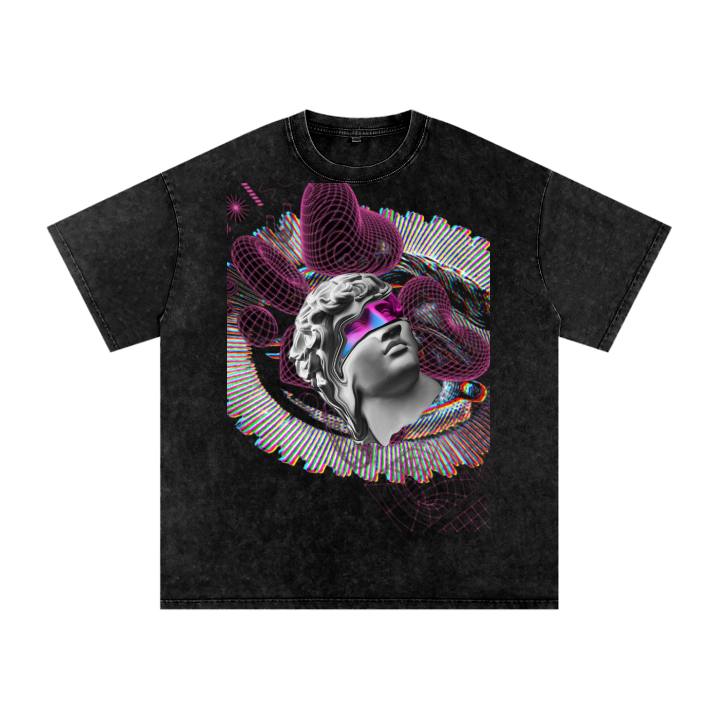 Snow Washed Oversized Cotton T-Shirt