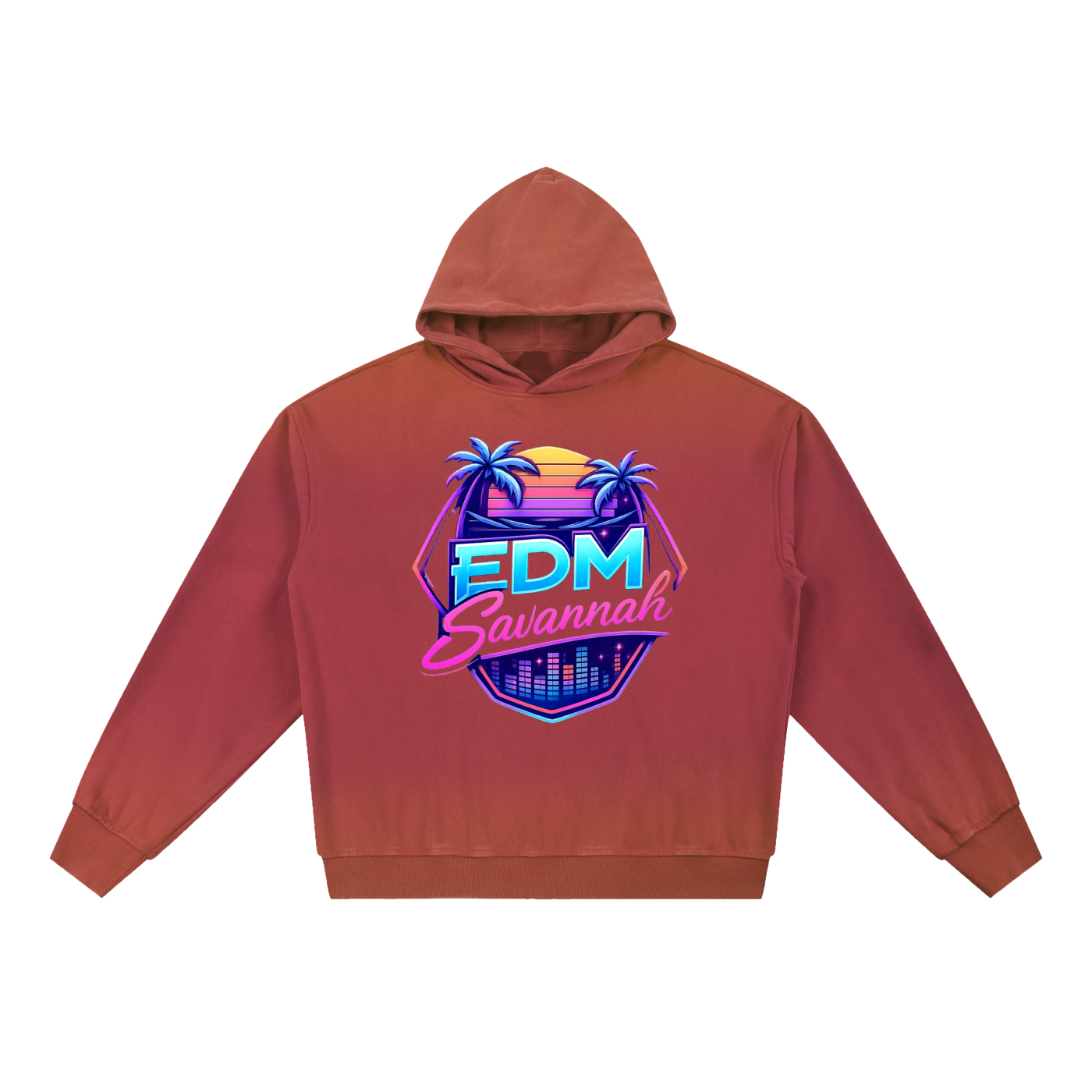 Vintage Washed Gradient Fleece Hoodie