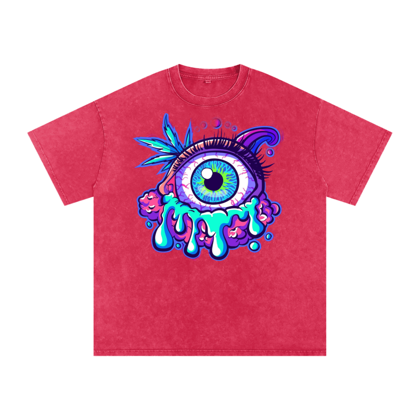 Snow Washed Oversized Cotton T-Shirt