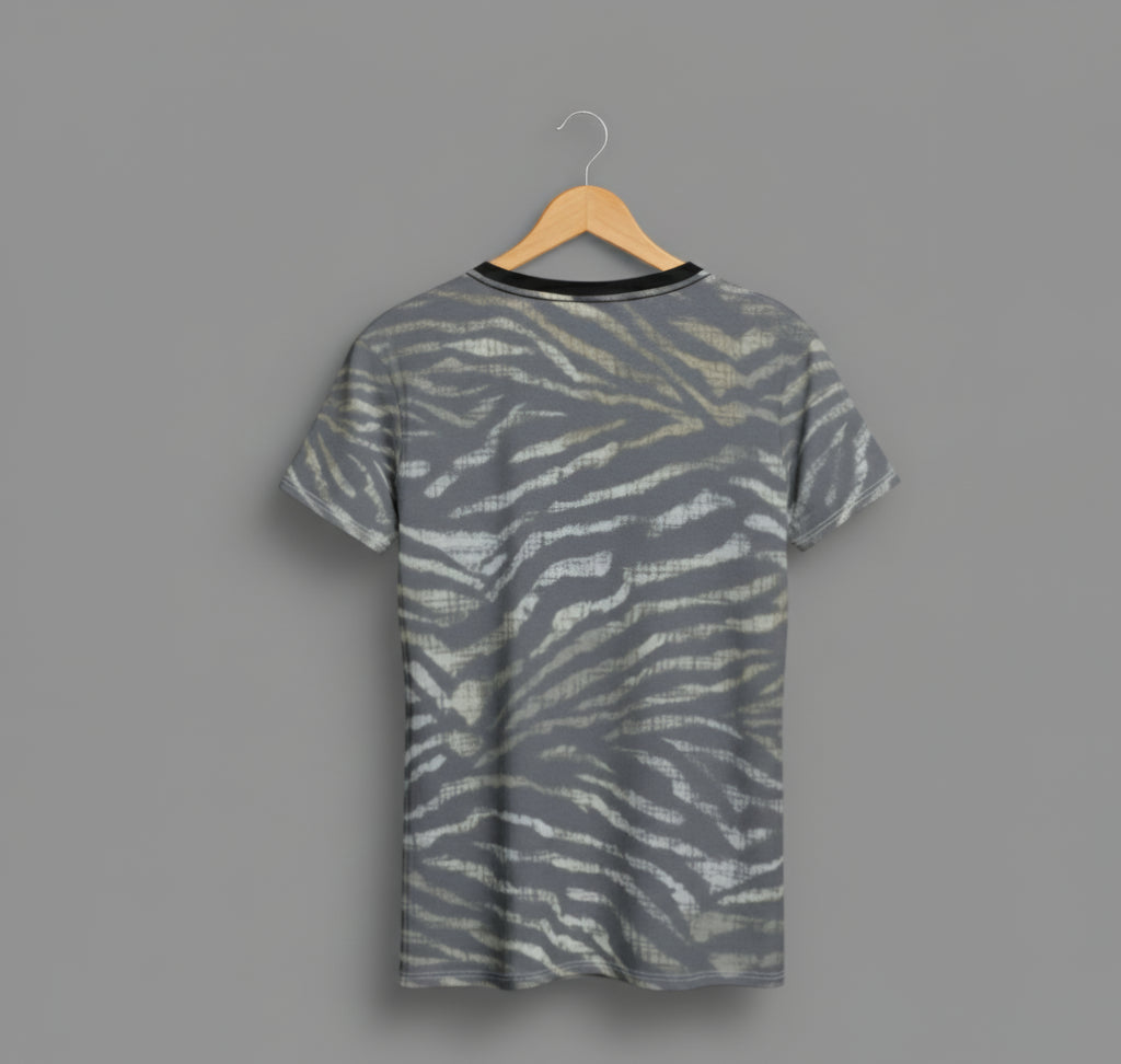 Midas Eyes "Urban Bloom" Abstract Leaf Pattern T-Shirt