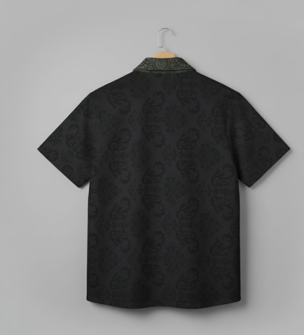 Midas Eyes Men's Black Paisley Shirt