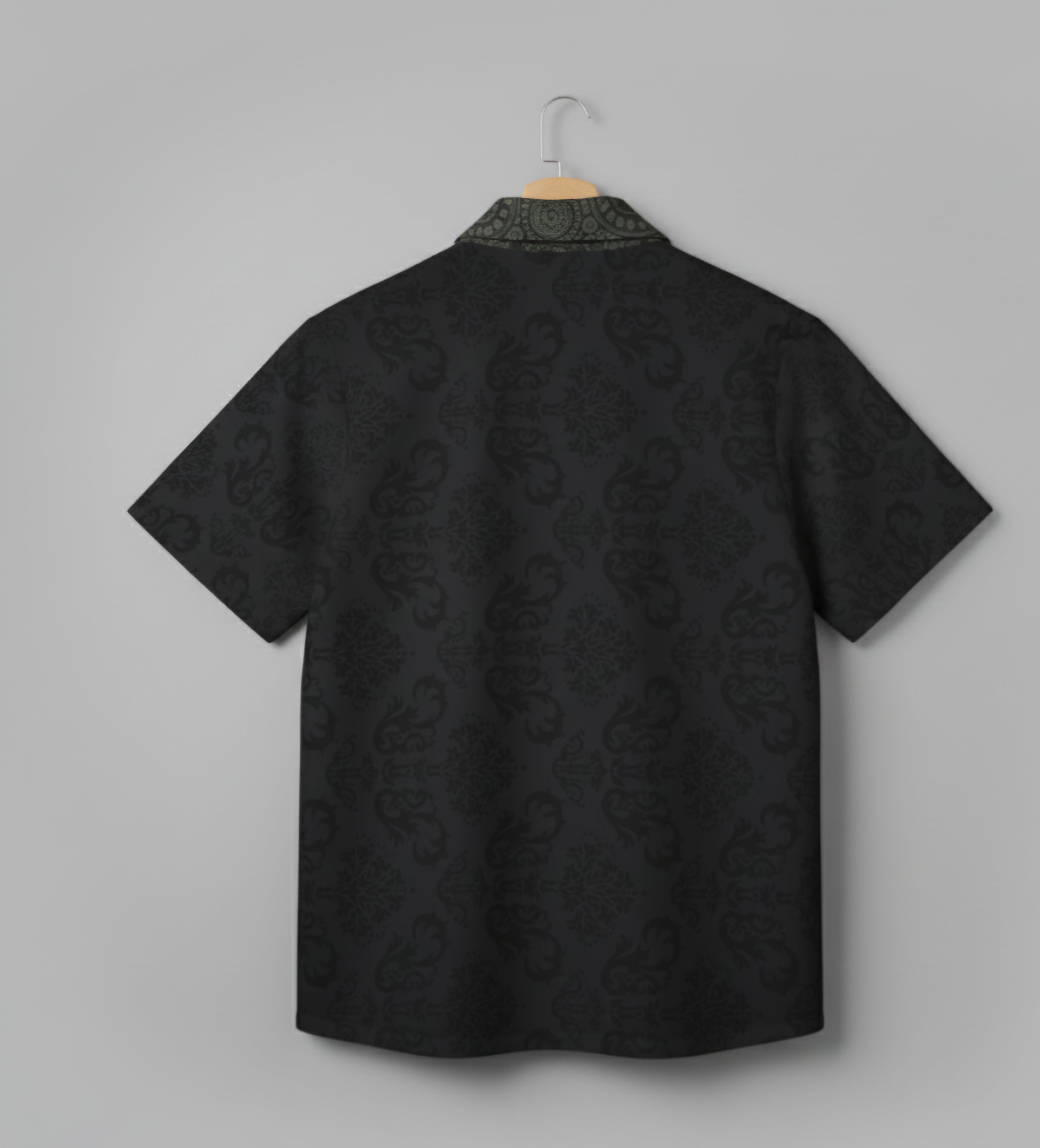 Midas Eyes Men's Black Paisley Shirt