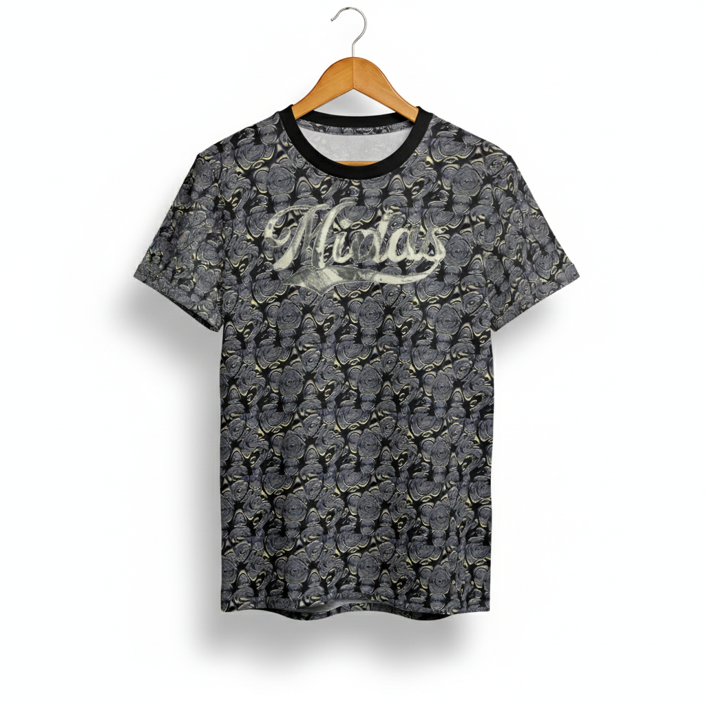 Midas All-Over Floral Script Logo T-Shirt | Vintage Graphic Tee