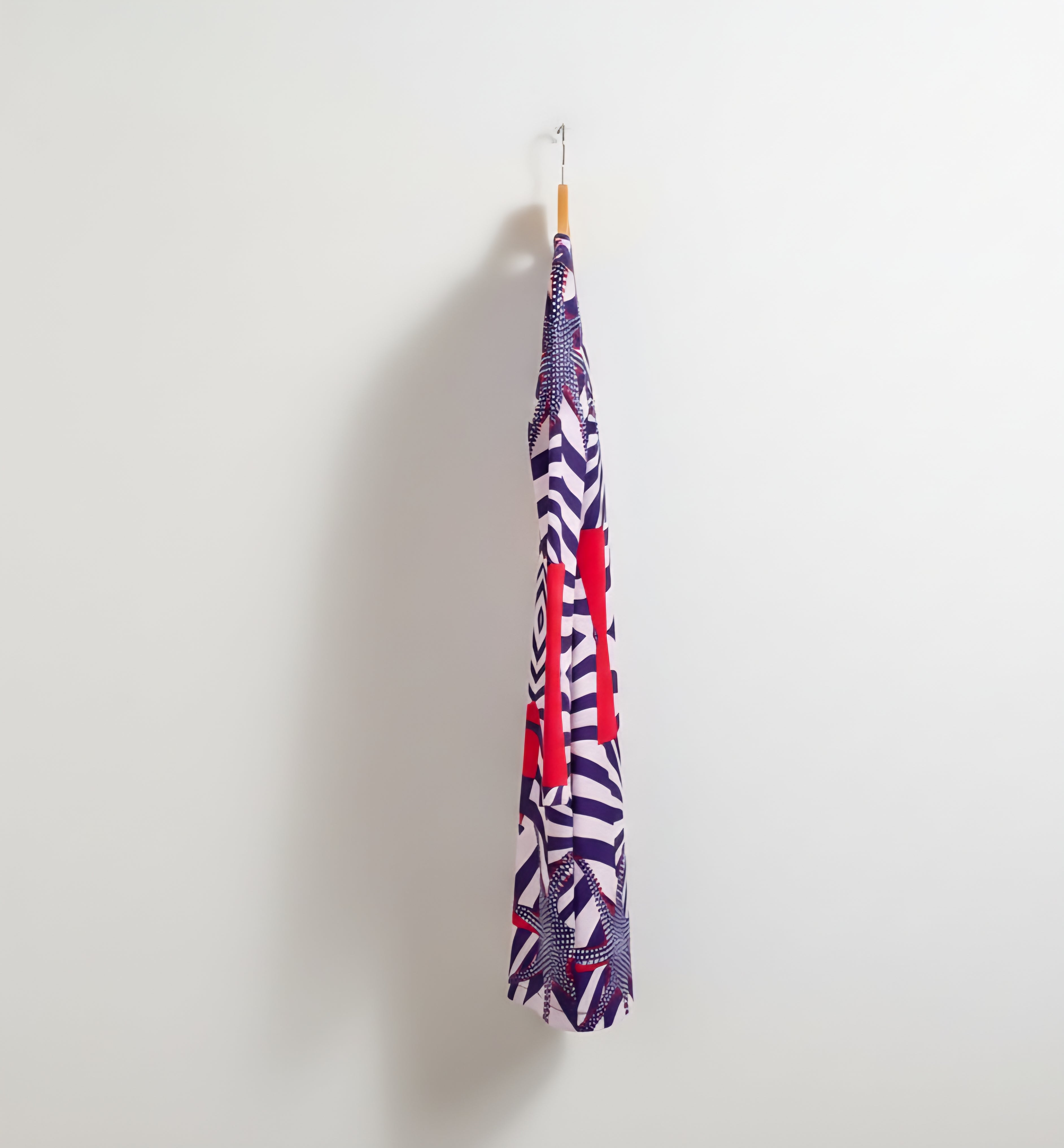 Geometric Kaleidoscope Cardigan | Women's Open Front Duster | Purple, Red & White Abstract Print