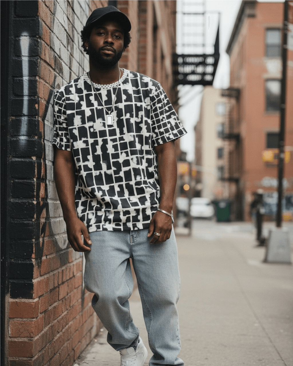 Patterned Graphic Tee