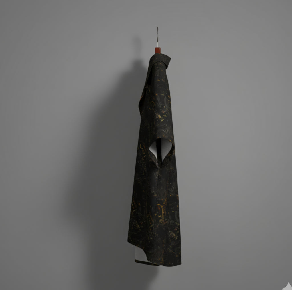 Dark Floral 'Burning coals' Button up shirt